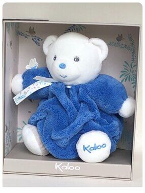 Kaloo Ocean Blue Bear Soft Plush Stuffed Animal For Baby 0+ New In Gift Box